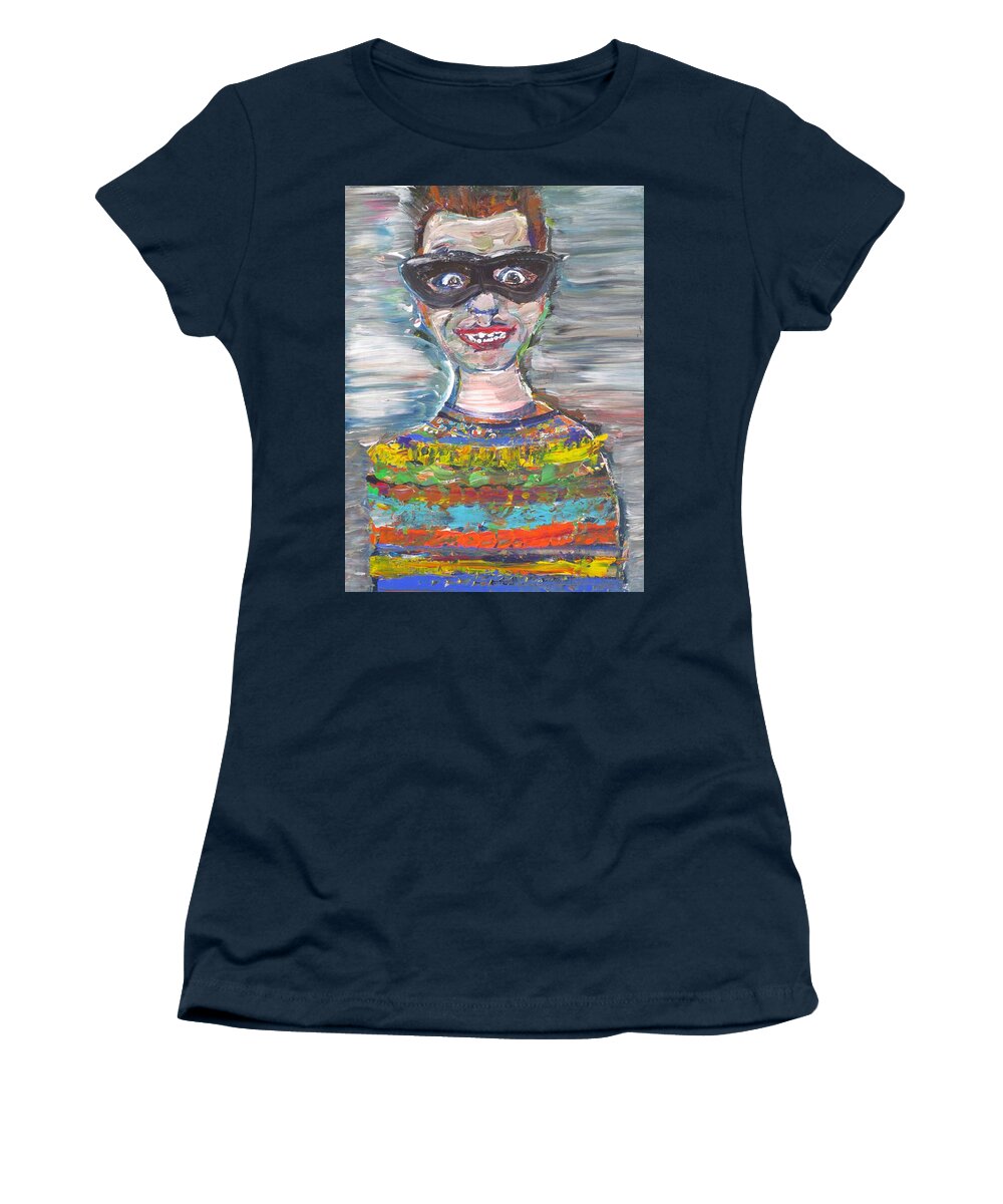 Boy Women's T-Shirt featuring the painting Probably Reincarnated by Fabrizio Cassetta