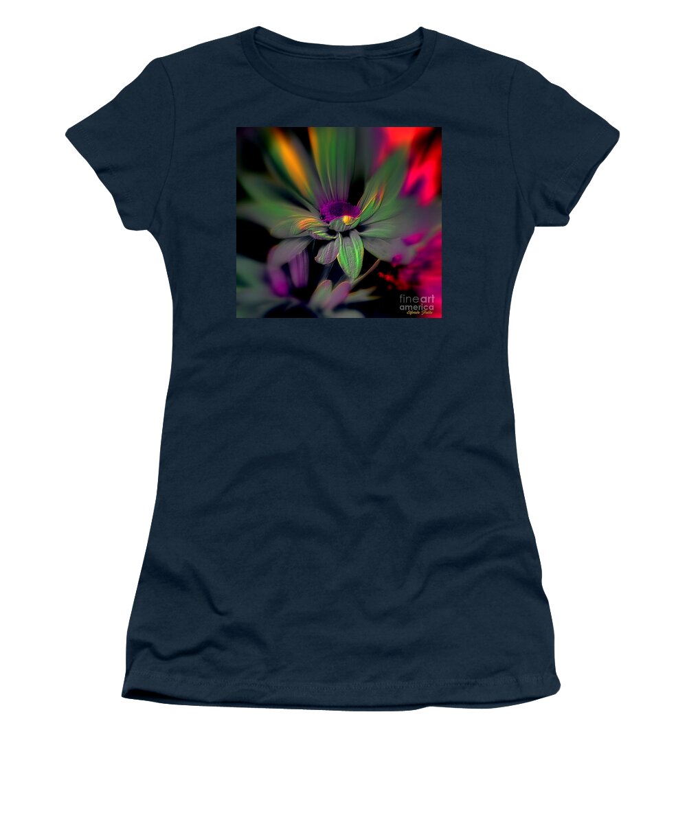Colorful Women's T-Shirt featuring the photograph Psychedelic by Elfriede Fulda