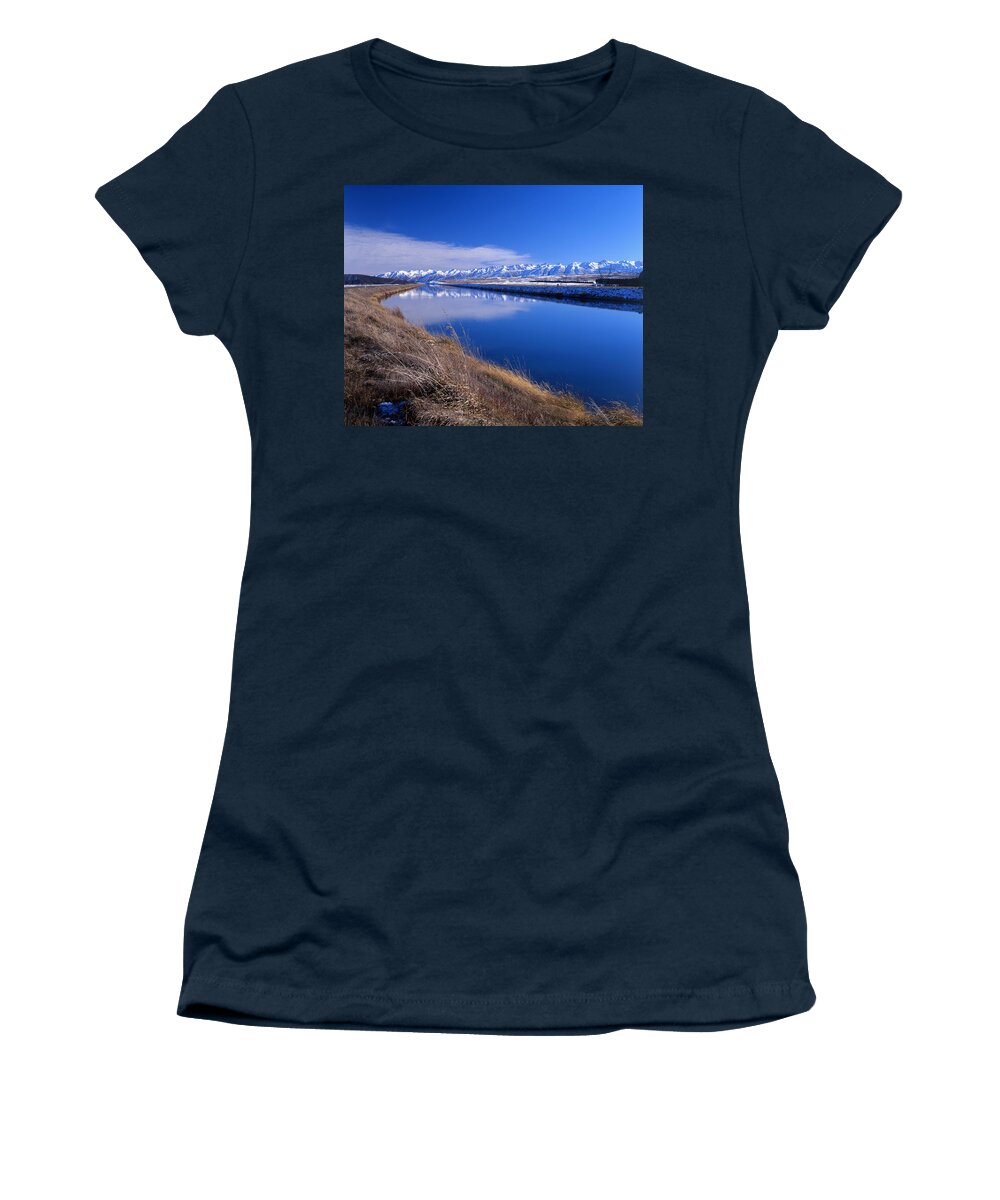 Pukaki Canal Women's T-Shirt featuring the photograph Pukaki Canal by Maggie Mccall