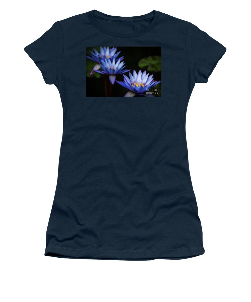 Gibbs Gardens Women's T-Shirt featuring the photograph Purple Lilies by Doug Sturgess