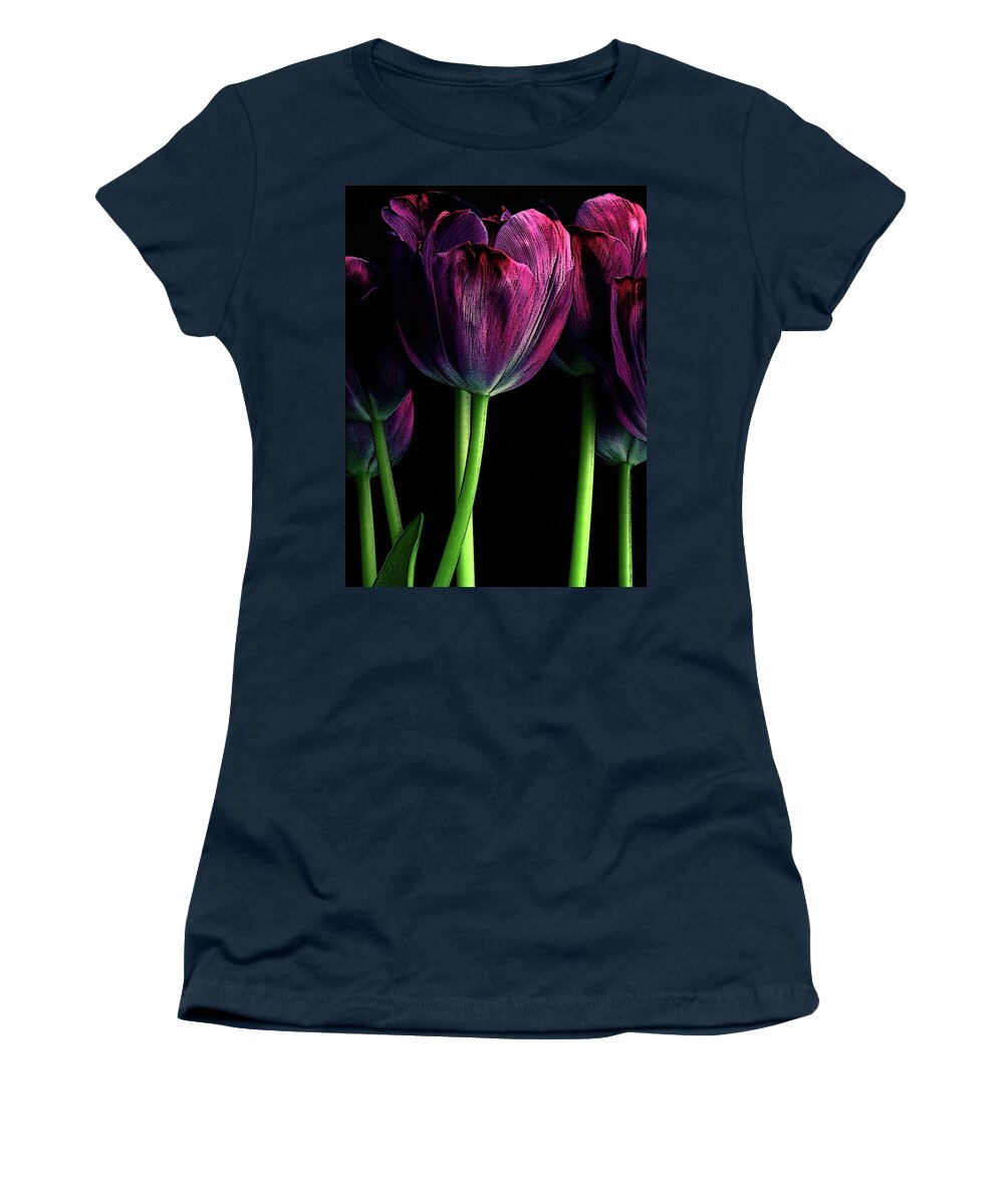 Tulips Women's T-Shirt featuring the photograph Purple Tulip by Craig Perry-Ollila