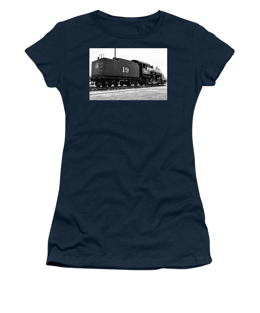 Frisco Women's T-Shirt featuring the photograph Railway Engine in Frisco by Nicole Lloyd