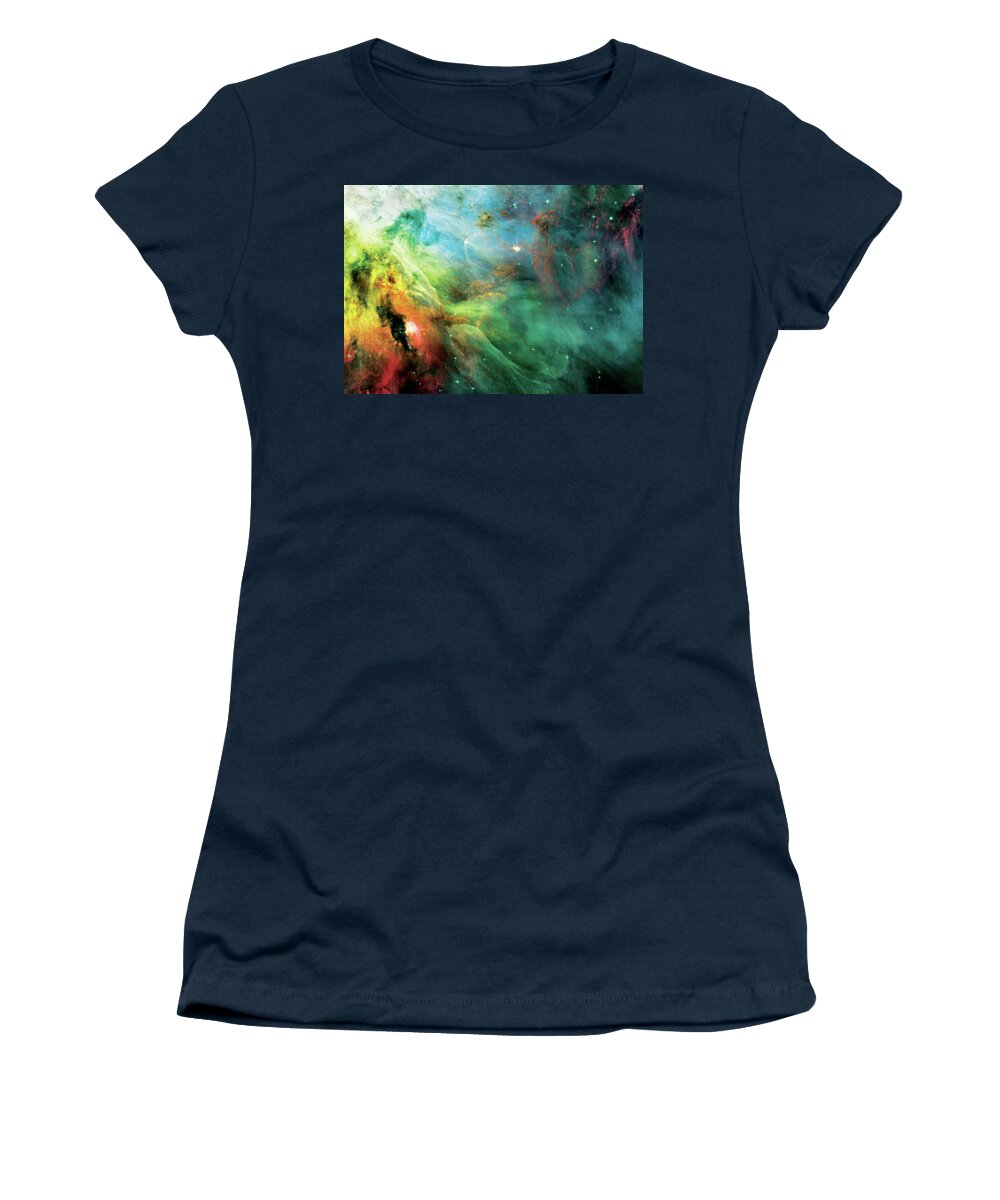 Nebula Women's T-Shirt featuring the photograph Rainbow Orion Nebula by Jennifer Rondinelli Reilly - Fine Art Photography