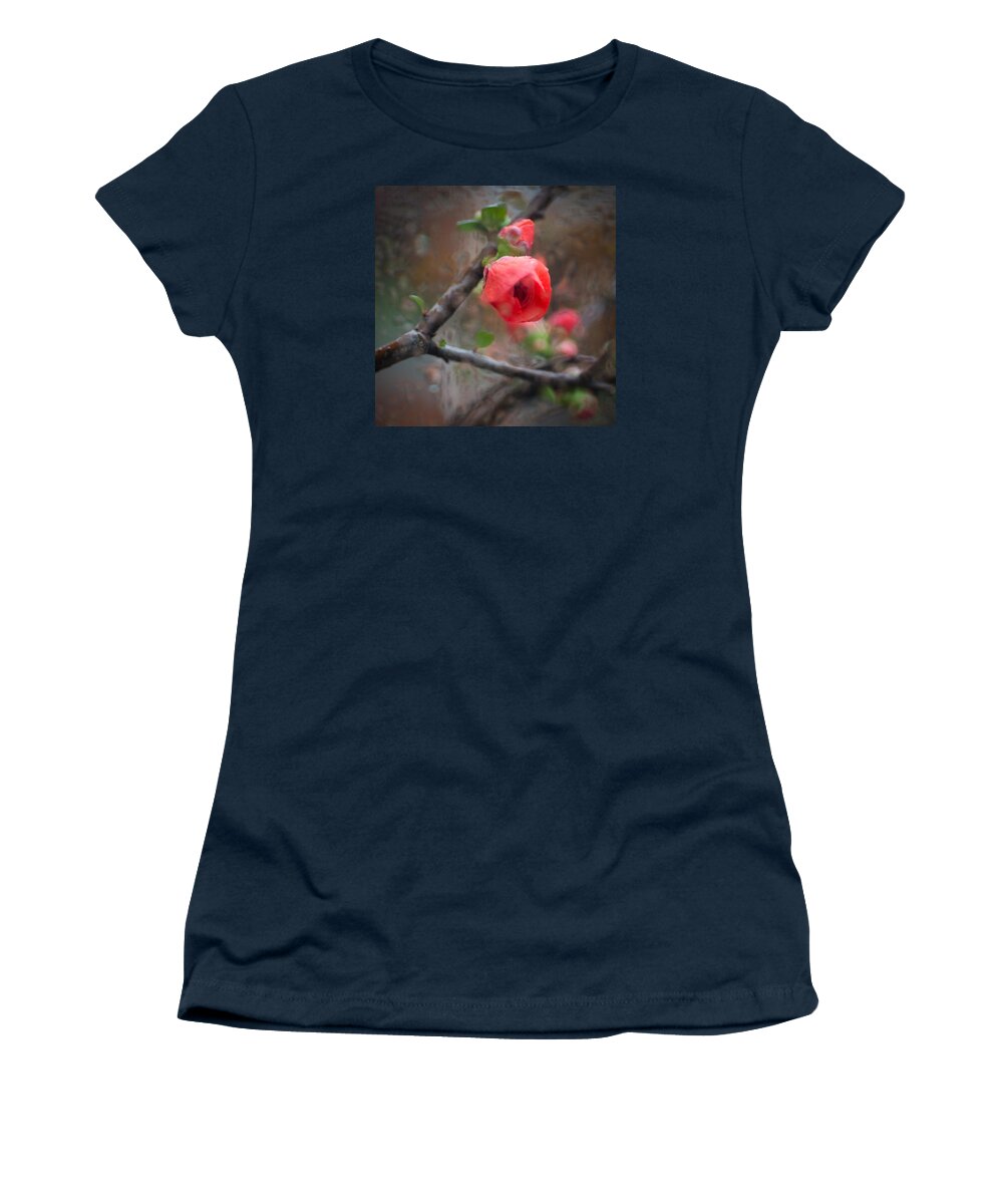 Flower Women's T-Shirt featuring the photograph Raining Day Blossom by Catherine Lau