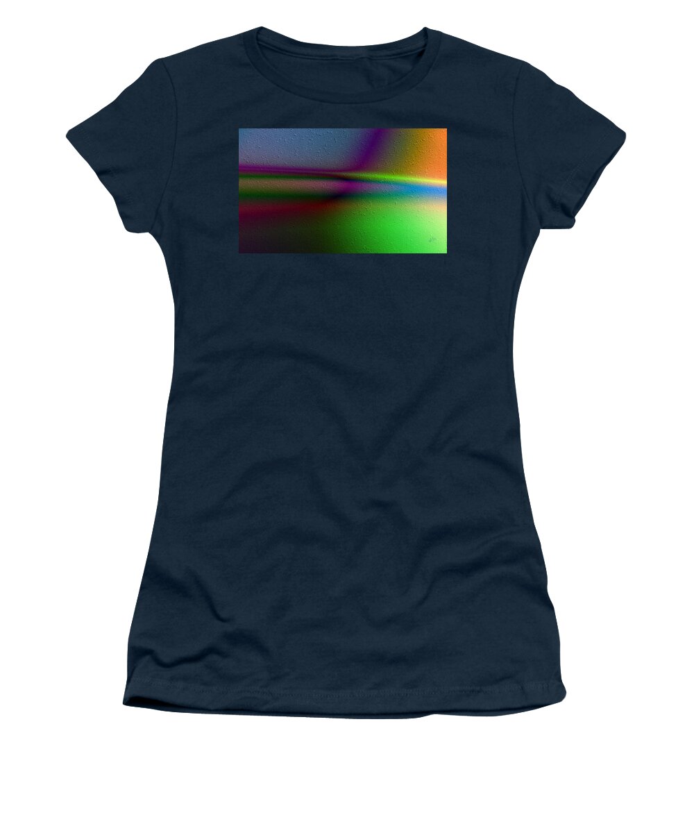 Rayos Women's T-Shirt featuring the digital art Rayos Tranquilos by Kiki Art