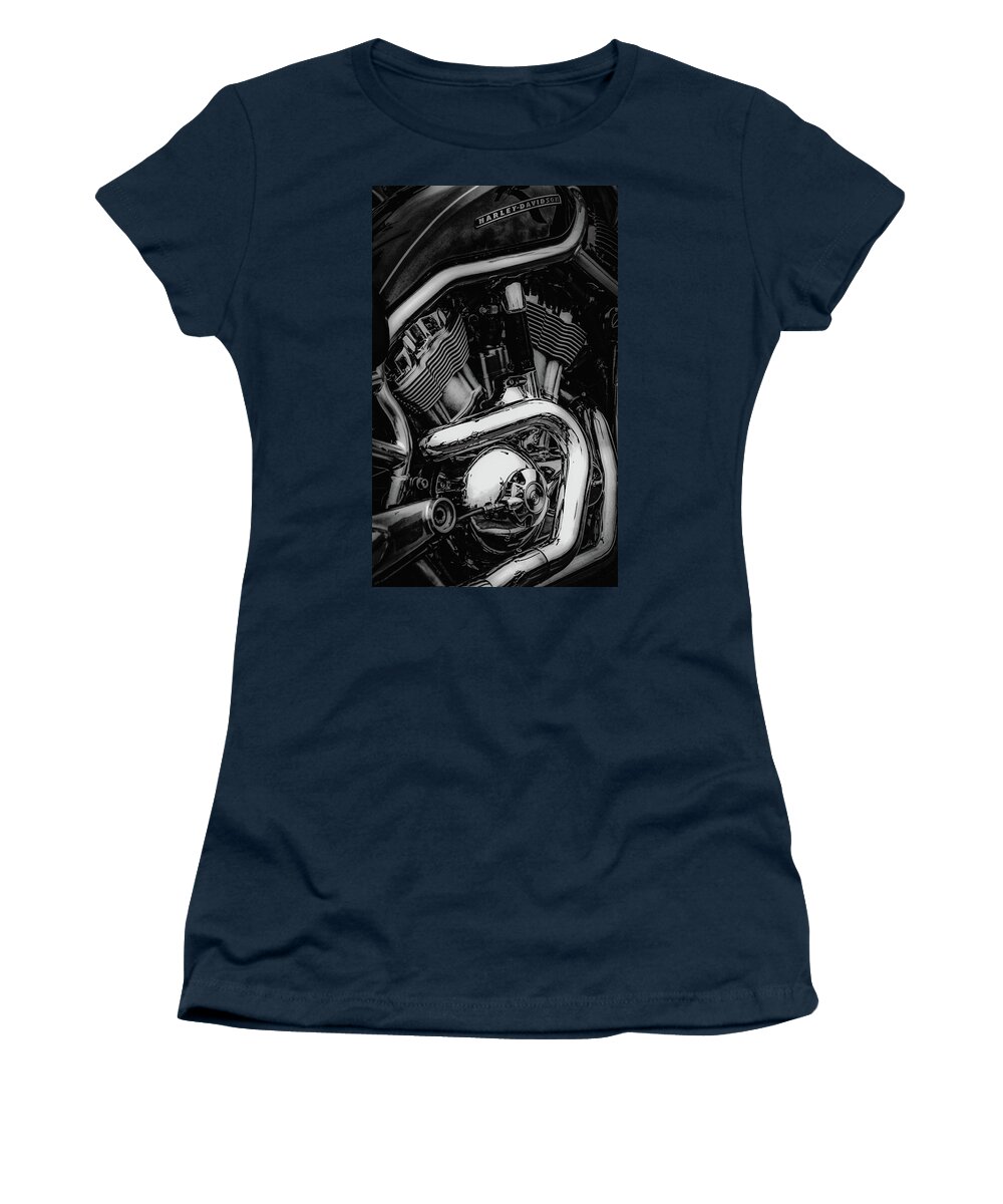 Ready To Fly Women's T-Shirt featuring the photograph Ready to Fly Black and White 5482 BW_2 by Steven Ward