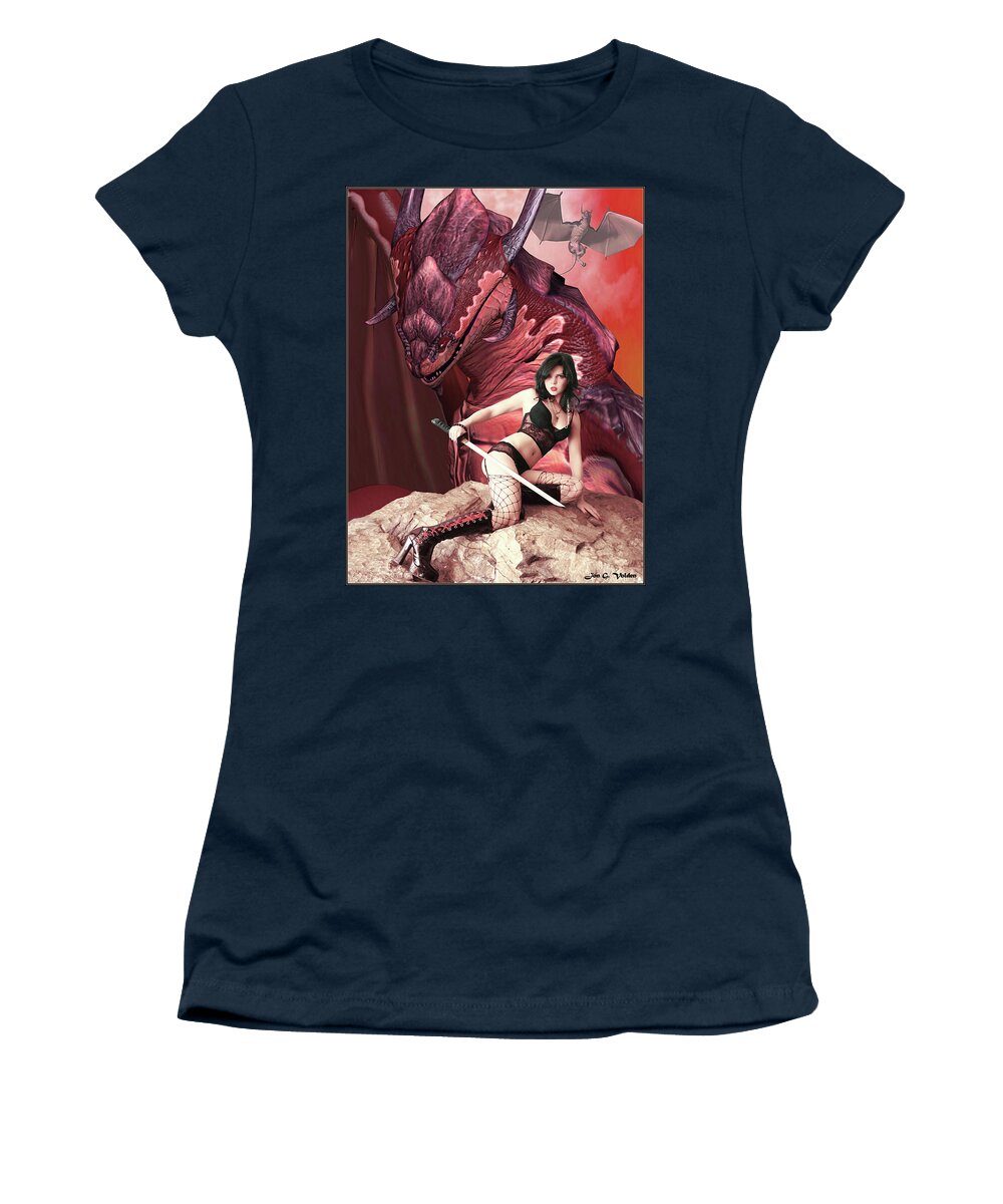 Dragon Women's T-Shirt featuring the photograph Rebel Dragon by Jon Volden