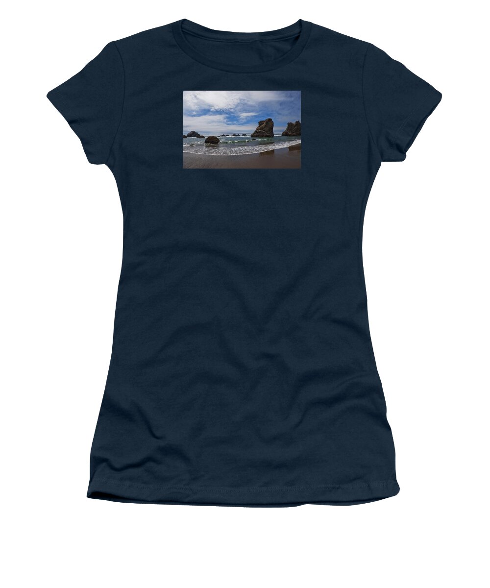 Adria Trail Women's T-Shirt featuring the photograph Receding Wave by Adria Trail