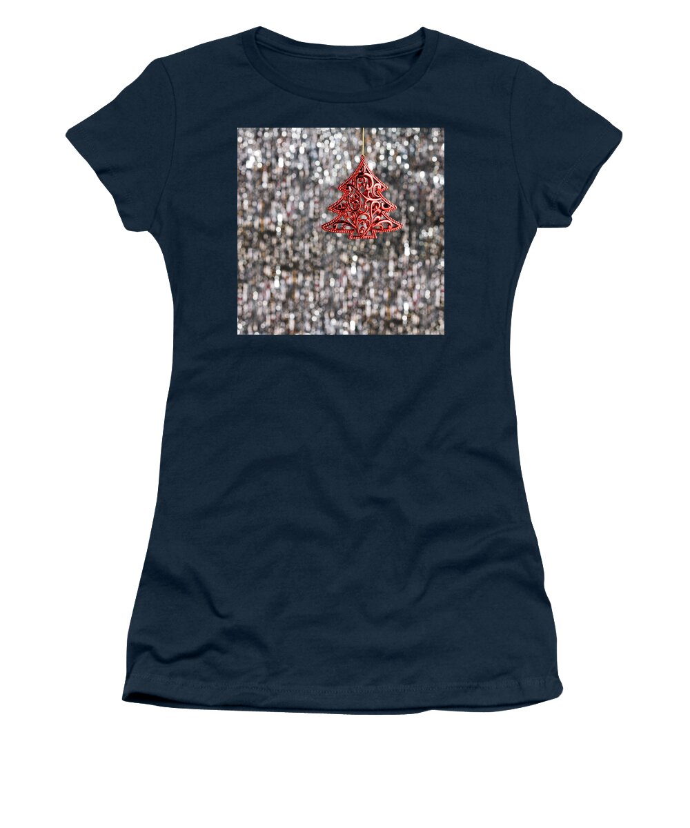 Advent Women's T-Shirt featuring the photograph Red Christmas Tree by U Schade