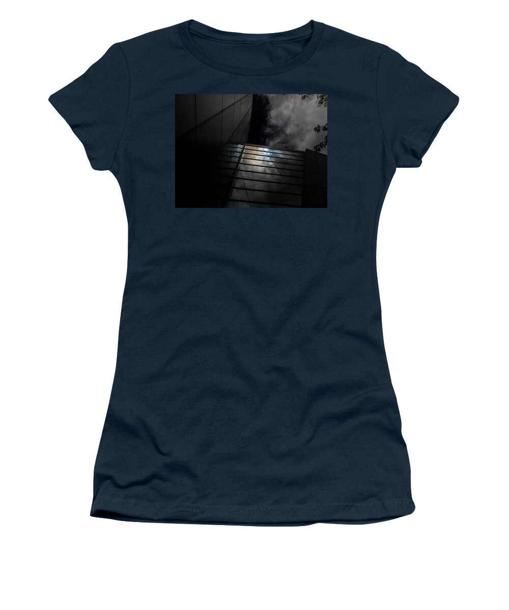 Ominous Women's T-Shirt featuring the digital art Reflected Clouds by Kathleen Illes