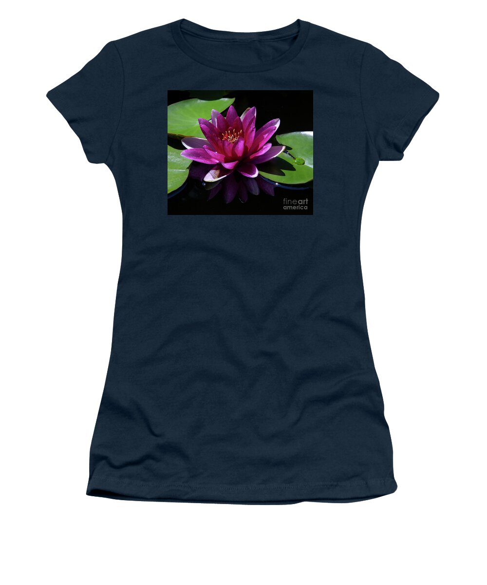 Water Lily Women's T-Shirt featuring the photograph Reflective by Doug Norkum