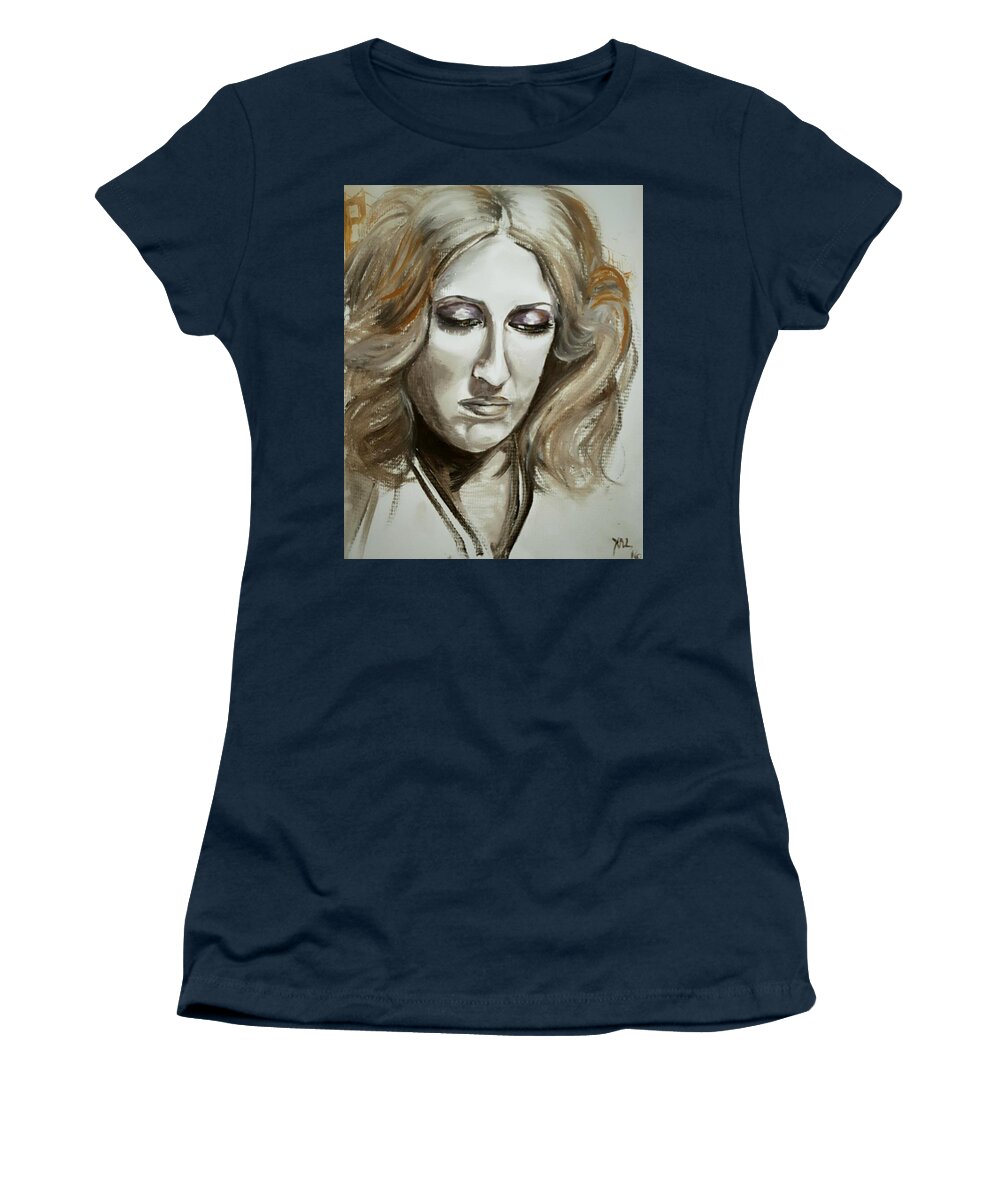 Nostalgia Women's T-Shirt featuring the painting Remembering San Francisco by Alexandria Weaselwise Busen
