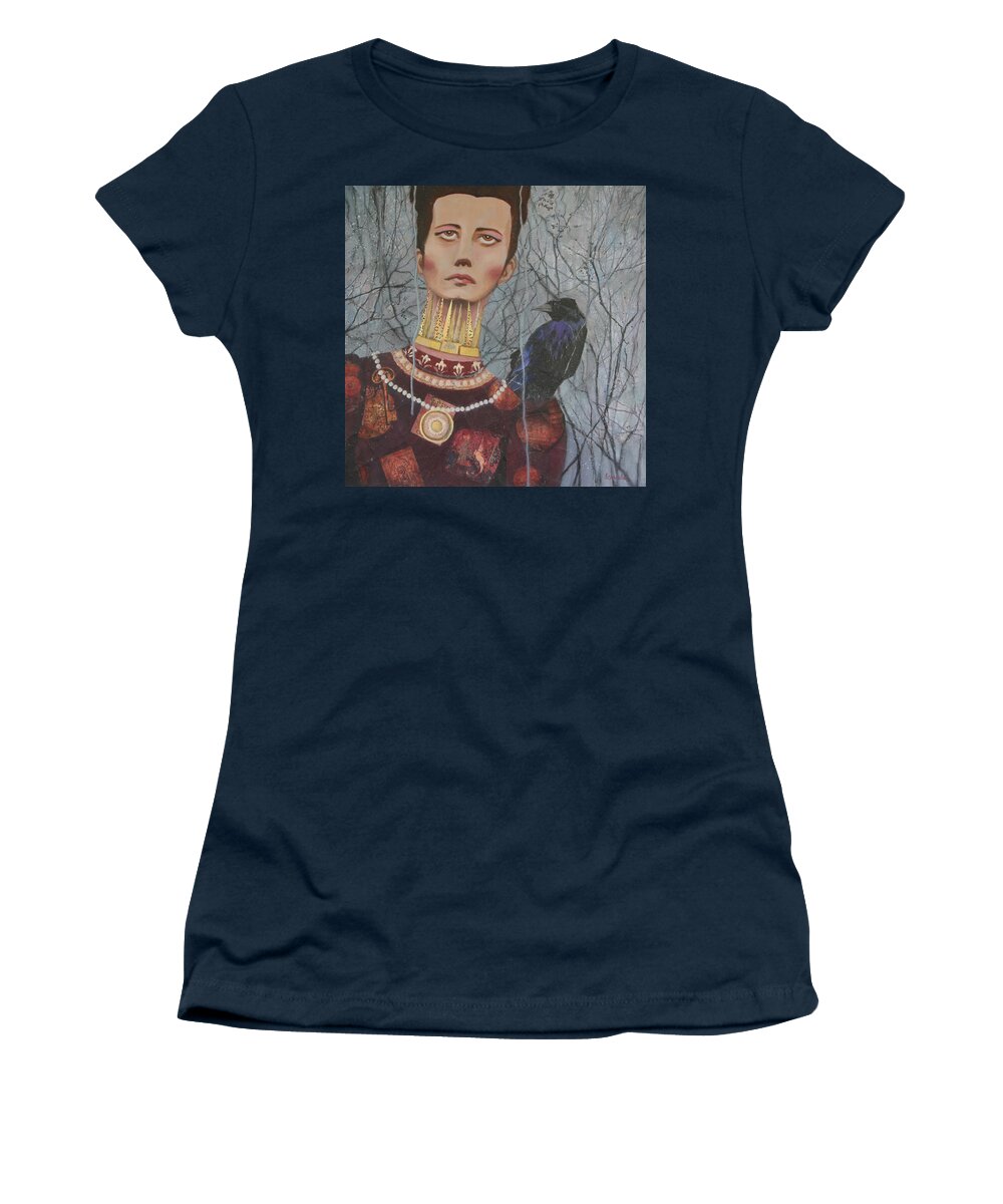 Medieval Women's T-Shirt featuring the mixed media Resolute Sovereign by Donna Ceraulo