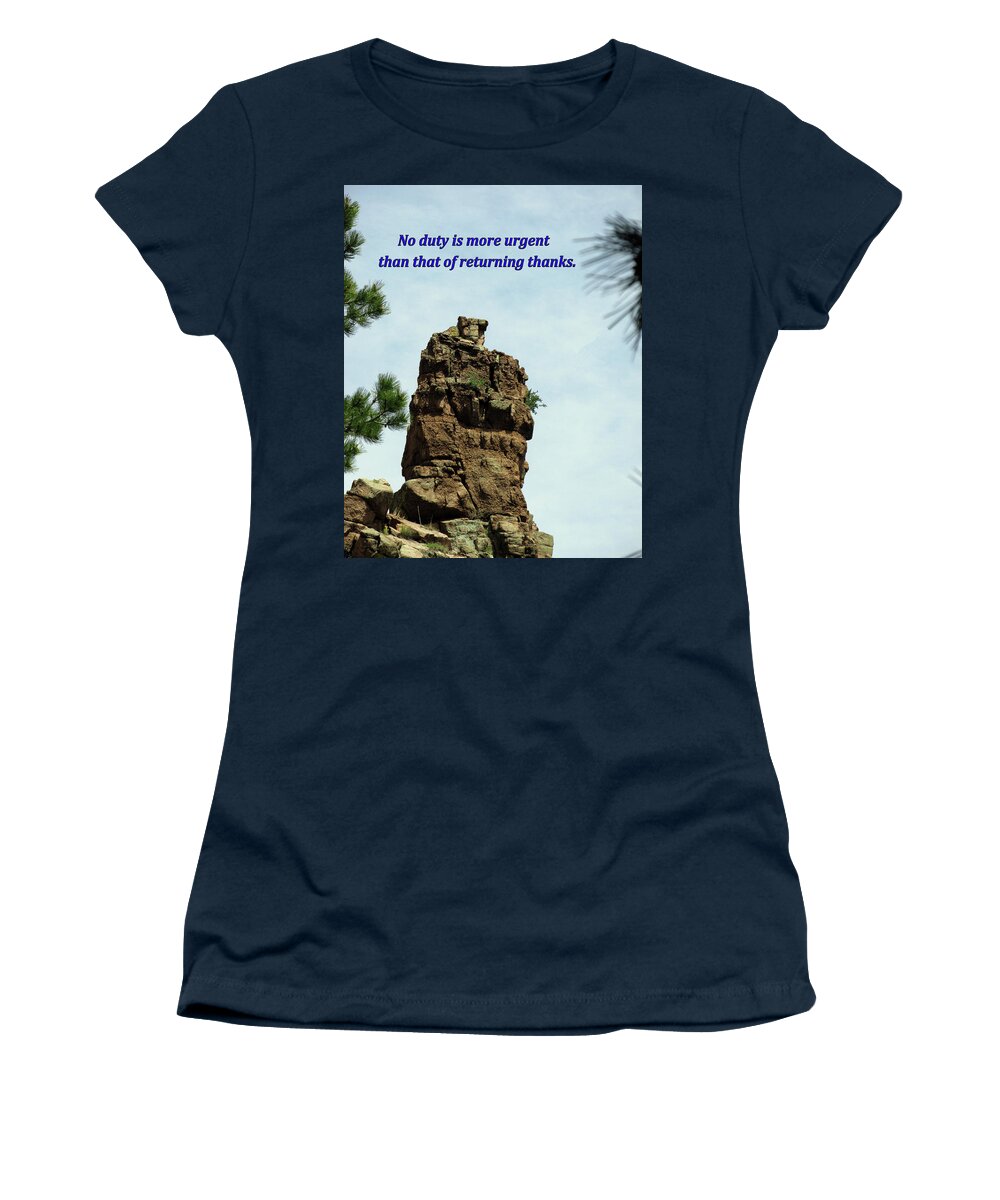 Gratitude Women's T-Shirt featuring the digital art Returning Thanks by Julia L Wright
