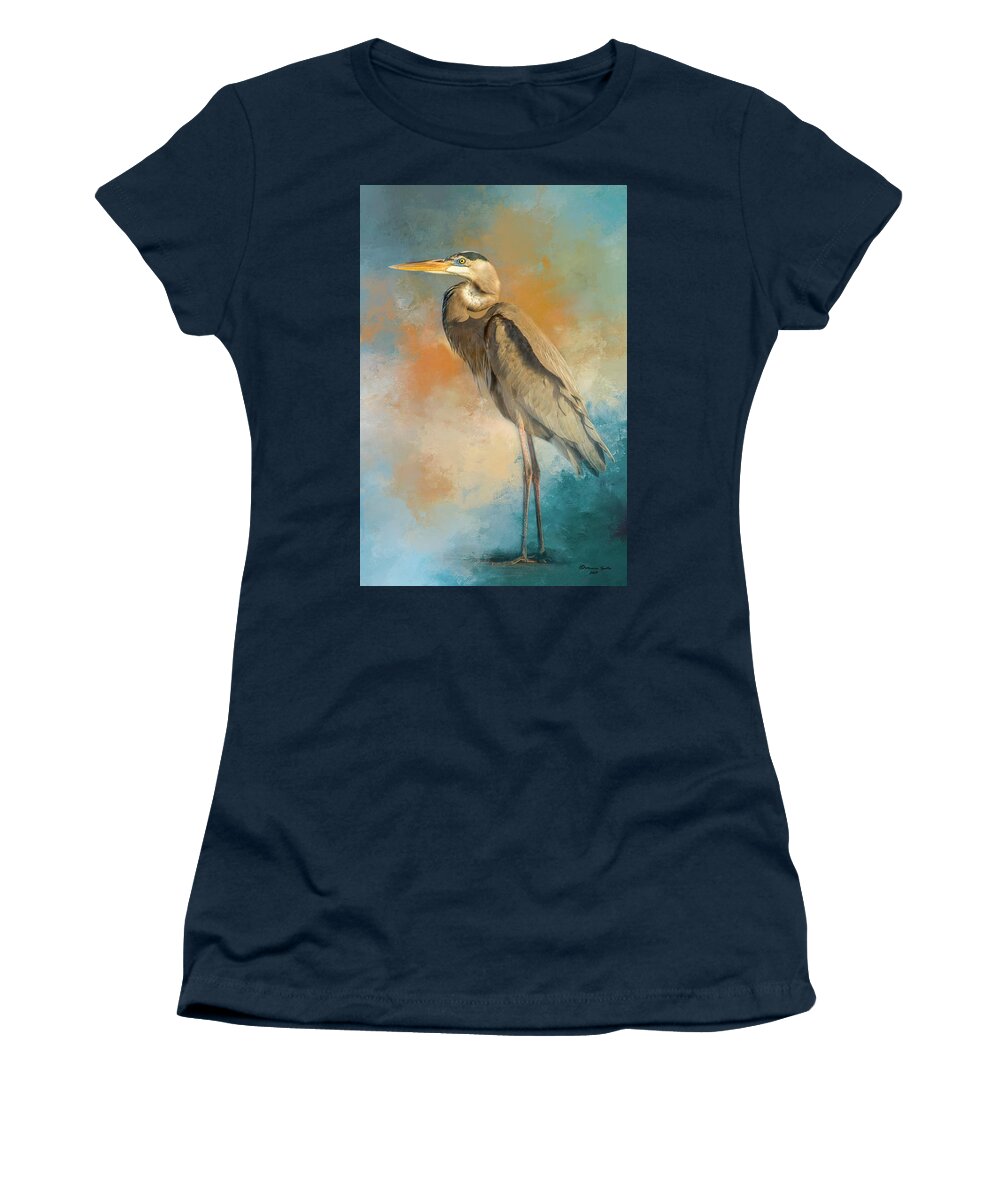 Bird Women's T-Shirt featuring the photograph Rhapsody In Blue by Marvin Spates