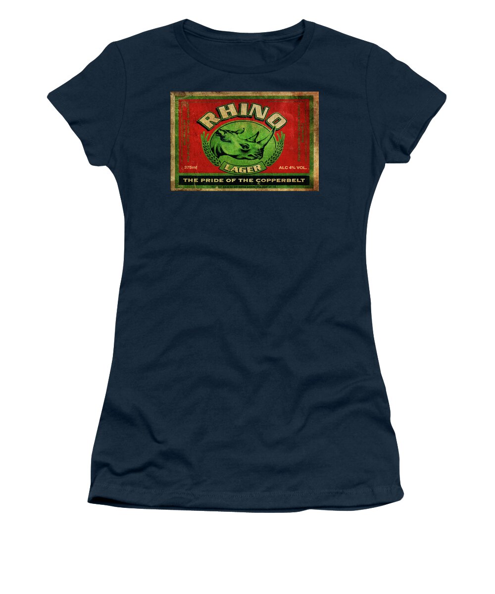 Lager Women's T-Shirt featuring the digital art Rhino Lager by Greg Sharpe