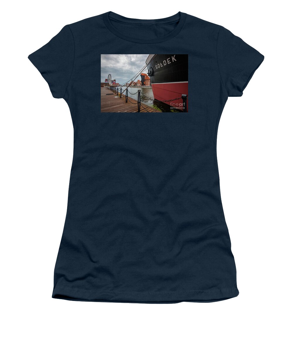City Women's T-Shirt featuring the photograph River Motlawa by Mariusz Talarek