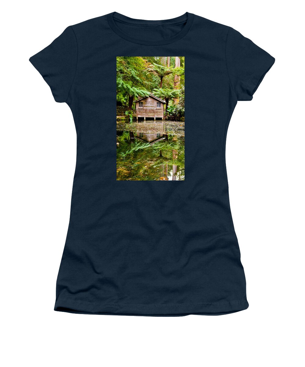 Dandenong Forest Women's T-Shirt featuring the photograph River Reflections by Az Jackson
