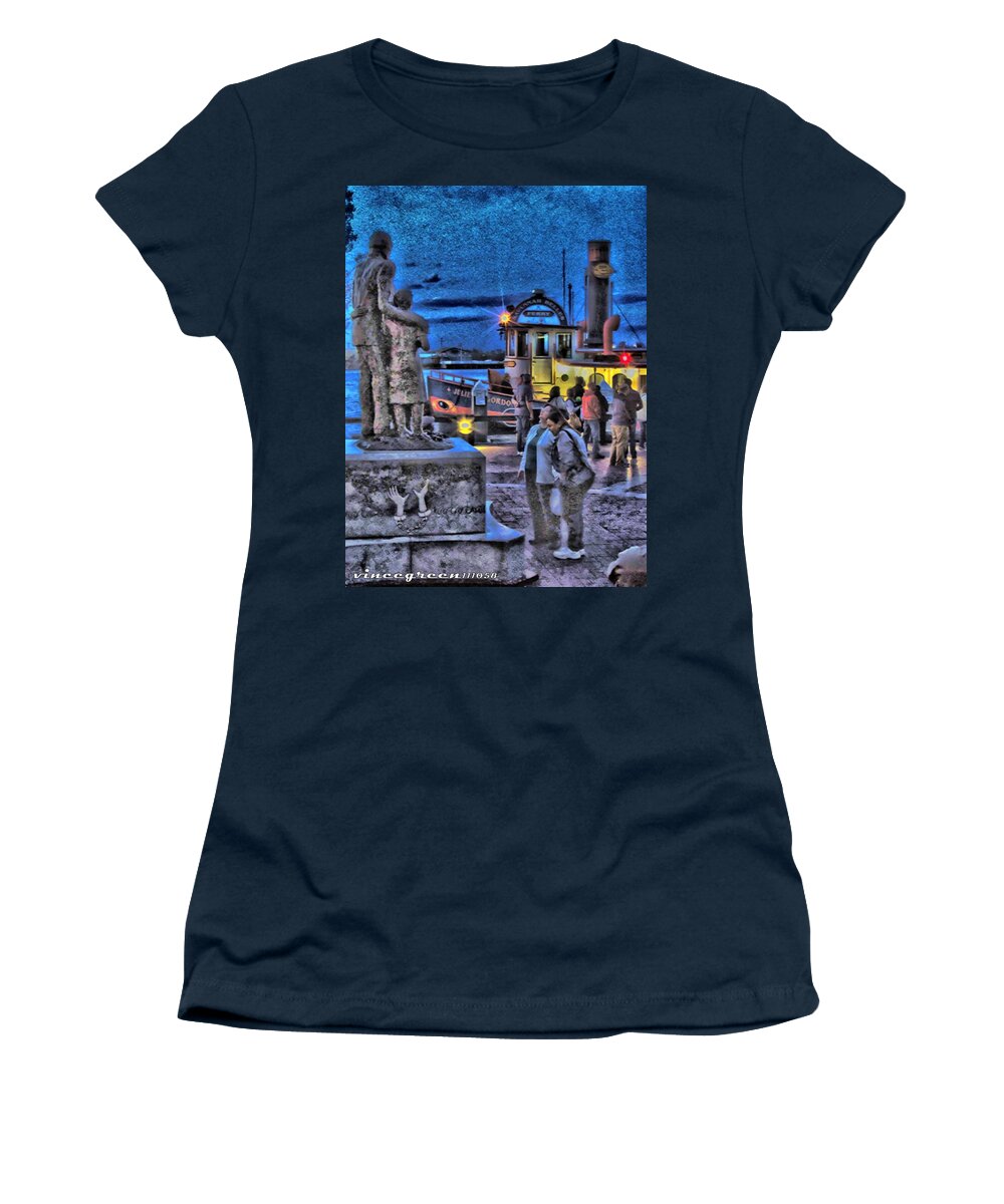 Savannah Women's T-Shirt featuring the digital art River Street Blues by Vincent Green