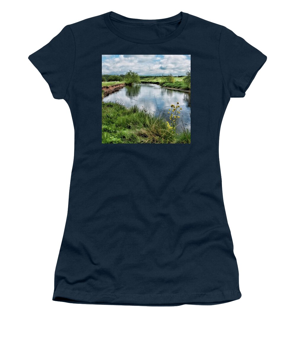 Nature_perfection Women's T-Shirt featuring the photograph River Tame, Rspb Middleton, North by John Edwards