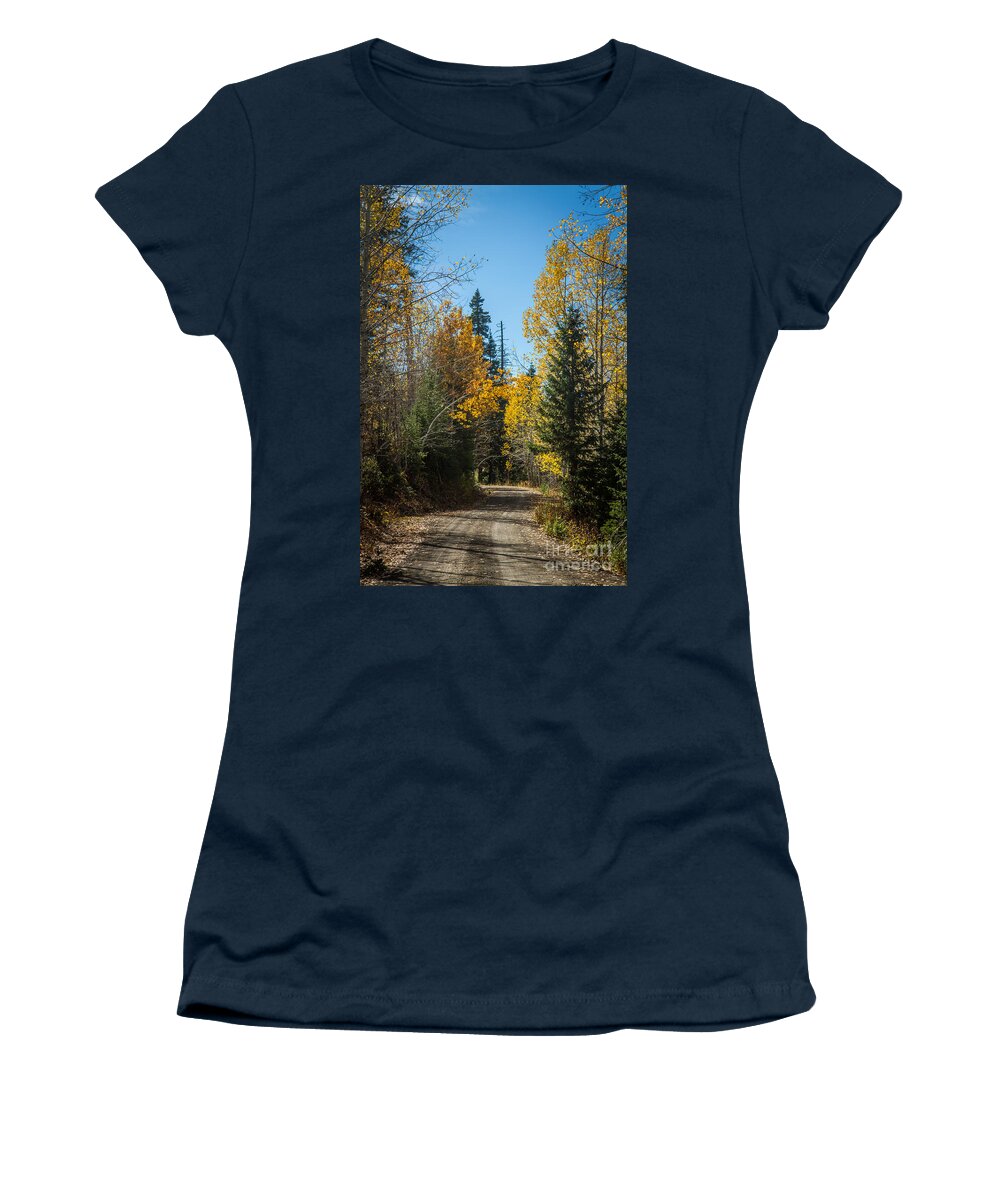 Autumn Women's T-Shirt featuring the photograph Road To Fall Colors by Robert Bales