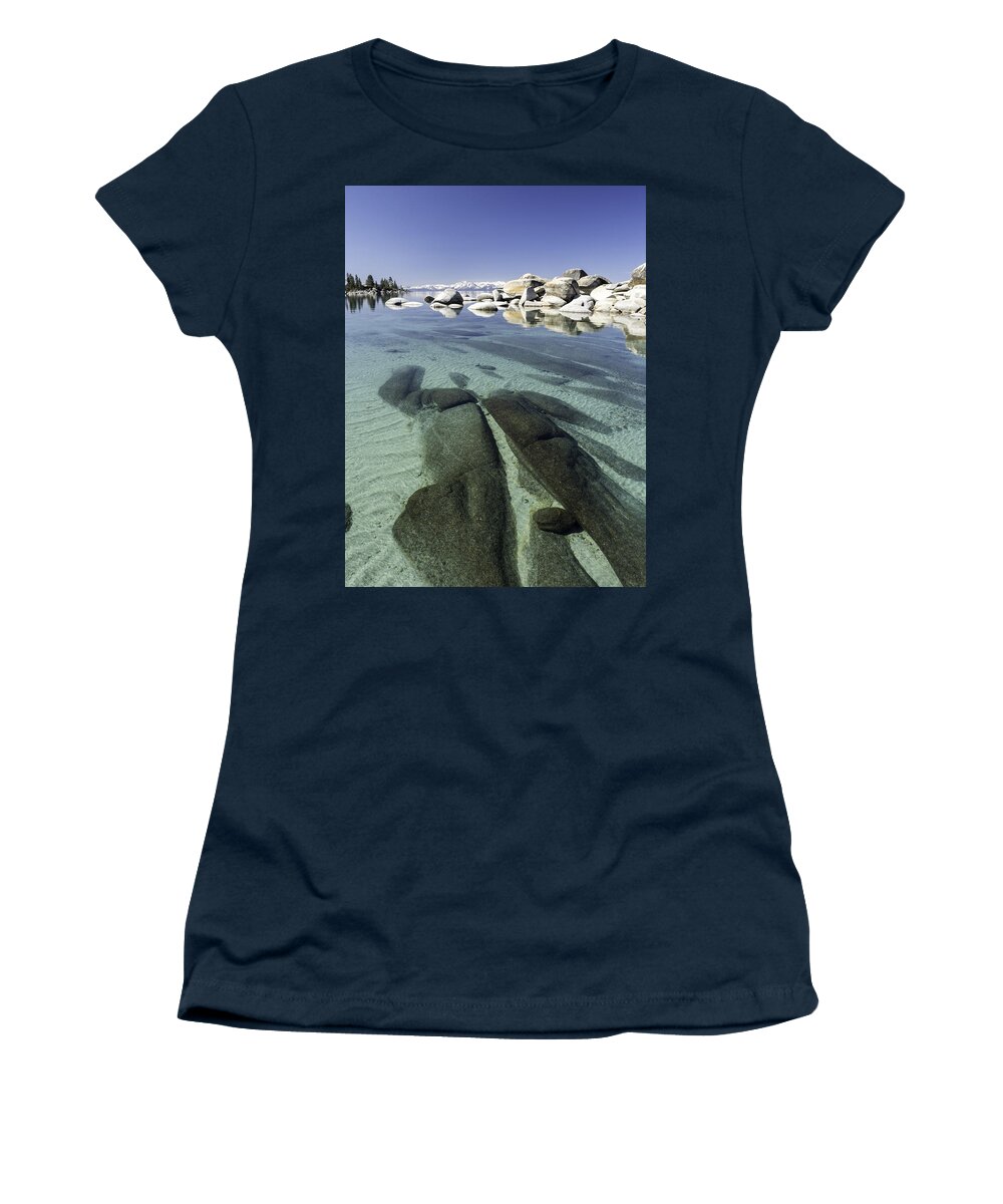 Usa Women's T-Shirt featuring the photograph Rock island water by Martin Gollery