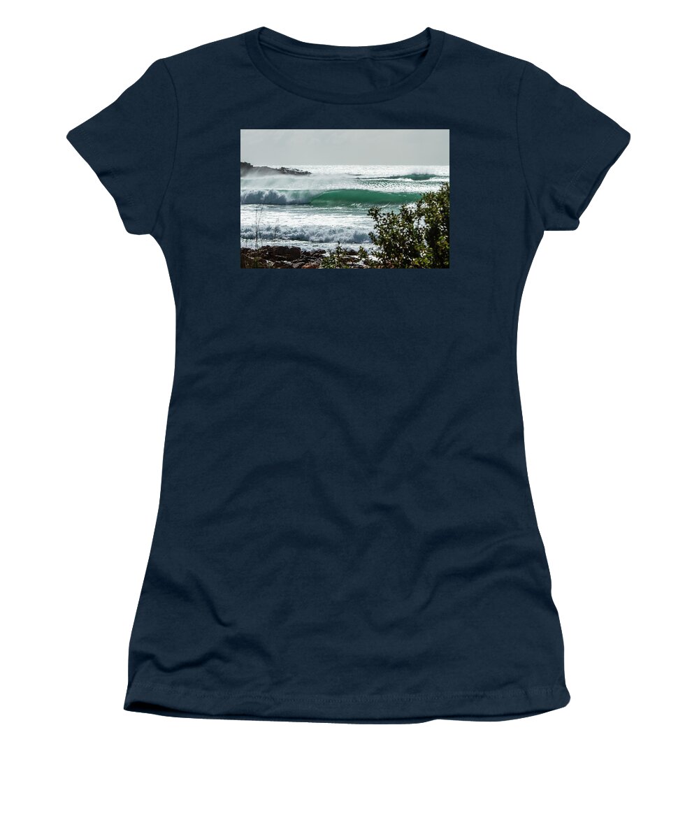 Surf Women's T-Shirt featuring the photograph Rocky Point by Mik Rowlands