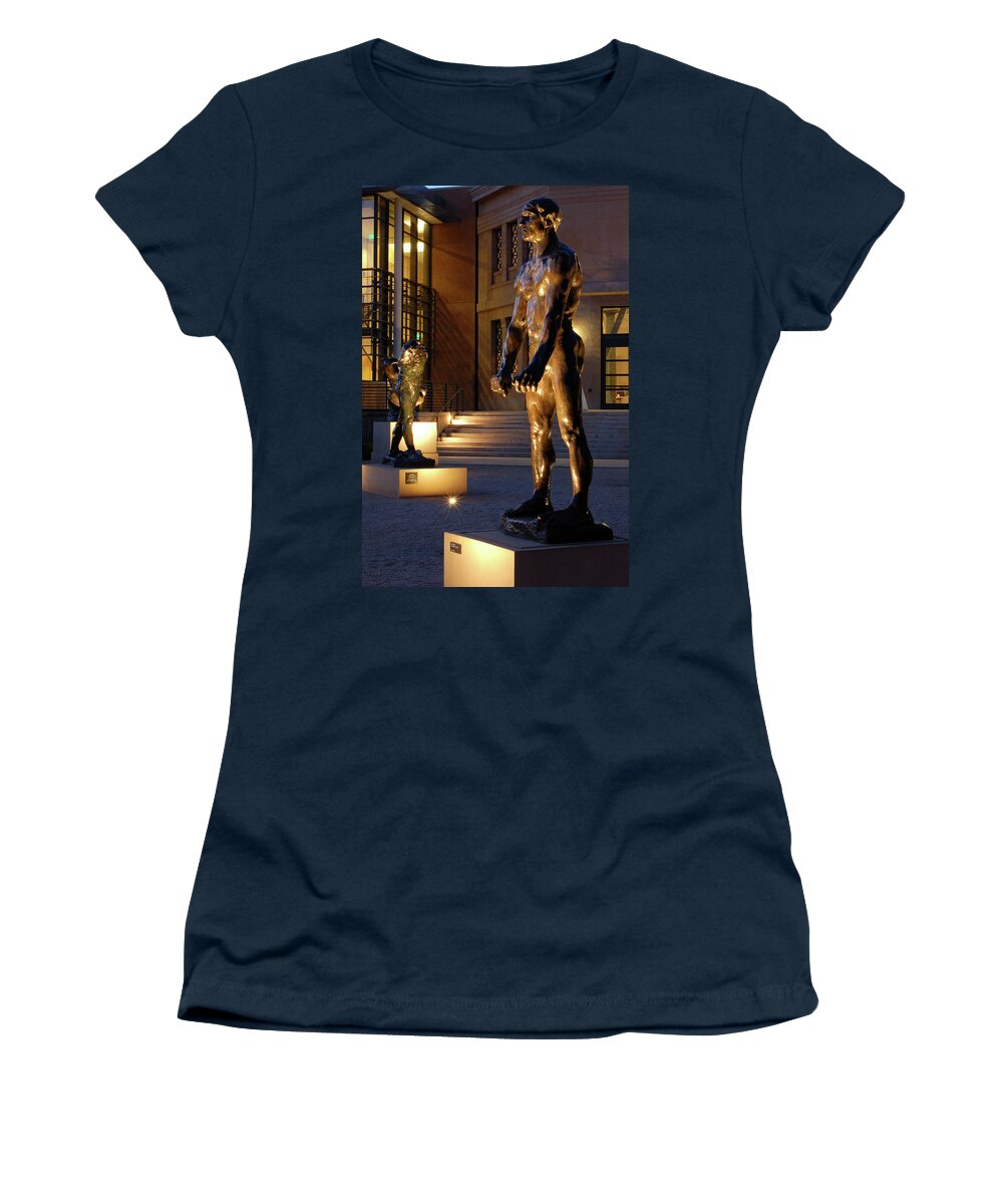 Palo Women's T-Shirt featuring the photograph Rodin Garden by James Kirkikis