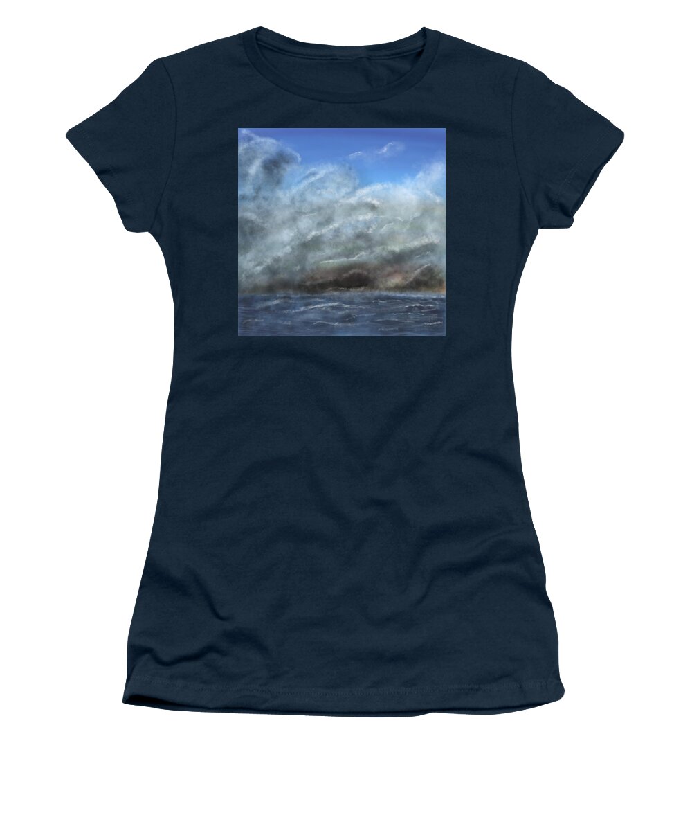 Rolling Thunder Women's T-Shirt featuring the digital art Rolling Thunder by Mark Taylor
