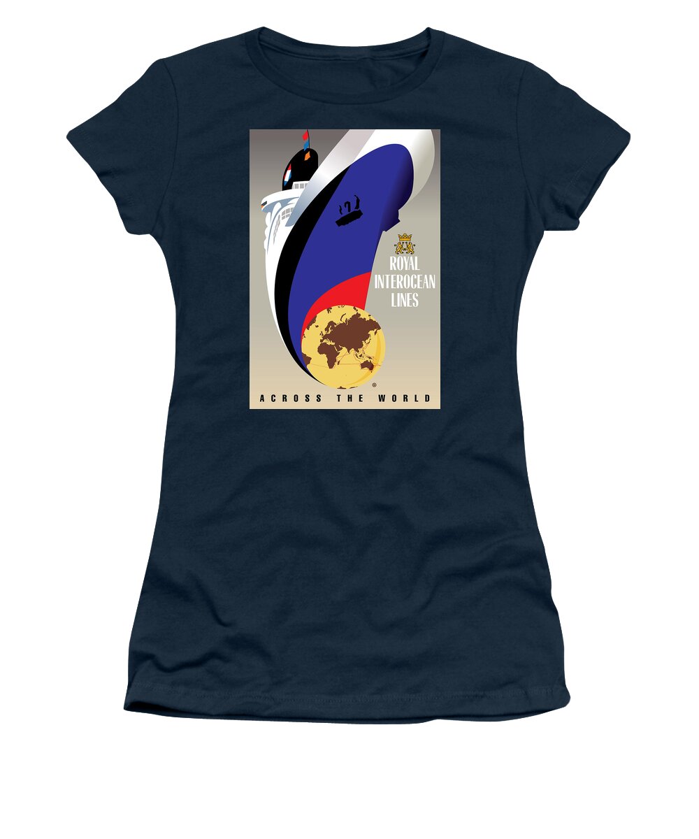 Ship Women's T-Shirt featuring the digital art Royal Interocean by Gary Grayson