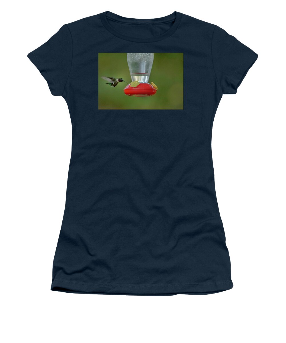 Hummingbird Women's T-Shirt featuring the photograph Ruby Throat by Judy Hall-Folde