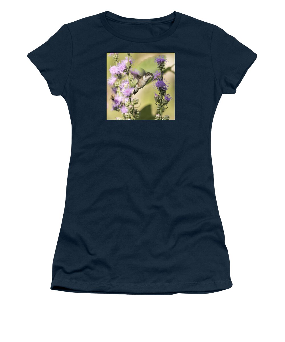 Ruby-throated Hummingbird Women's T-Shirt featuring the photograph Ruby-throated Hummingbird 13-2015 by Thomas Young