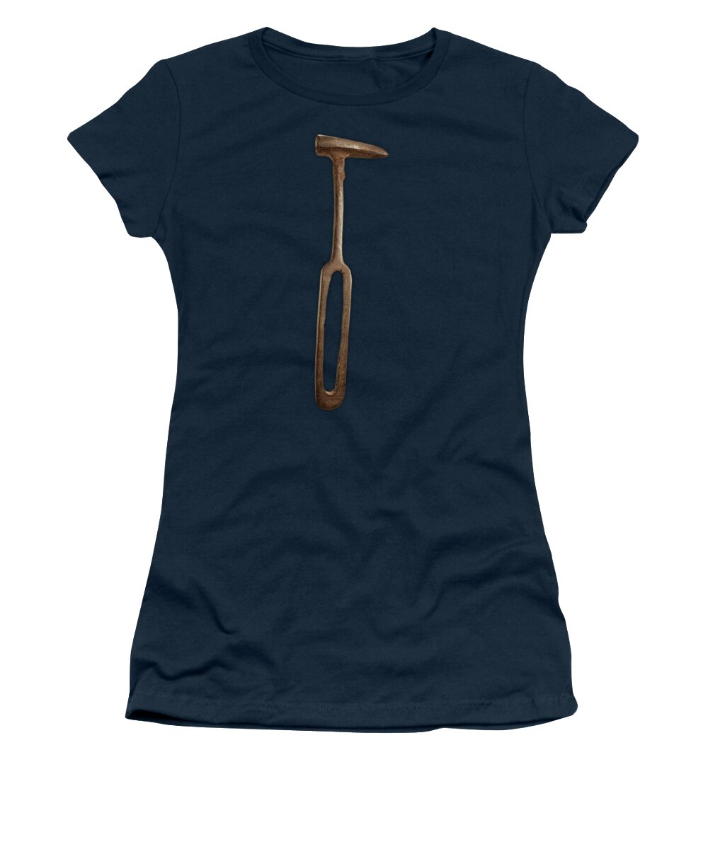 Antique Women's T-Shirt featuring the photograph Rustic Hammer on Black by YoPedro