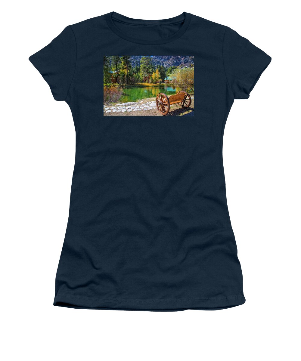 Rustic Women's T-Shirt featuring the photograph Rustic Relaxation by Lynn Bauer