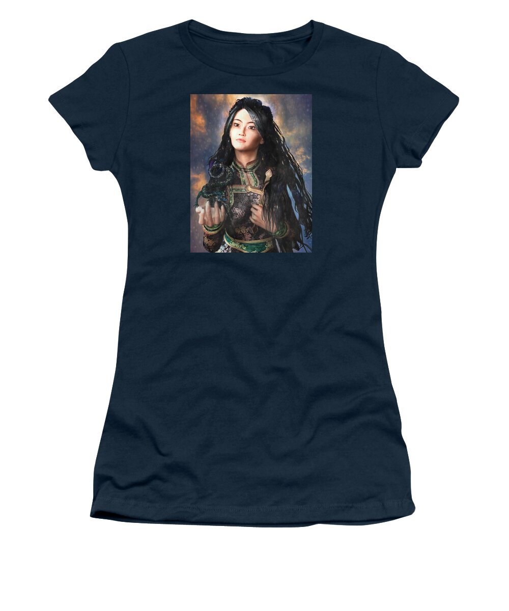 Saint Agnes Le Thi Thanh Women's T-Shirt featuring the painting Saint Agnes of Vietnam 7 by Suzanne Silvir