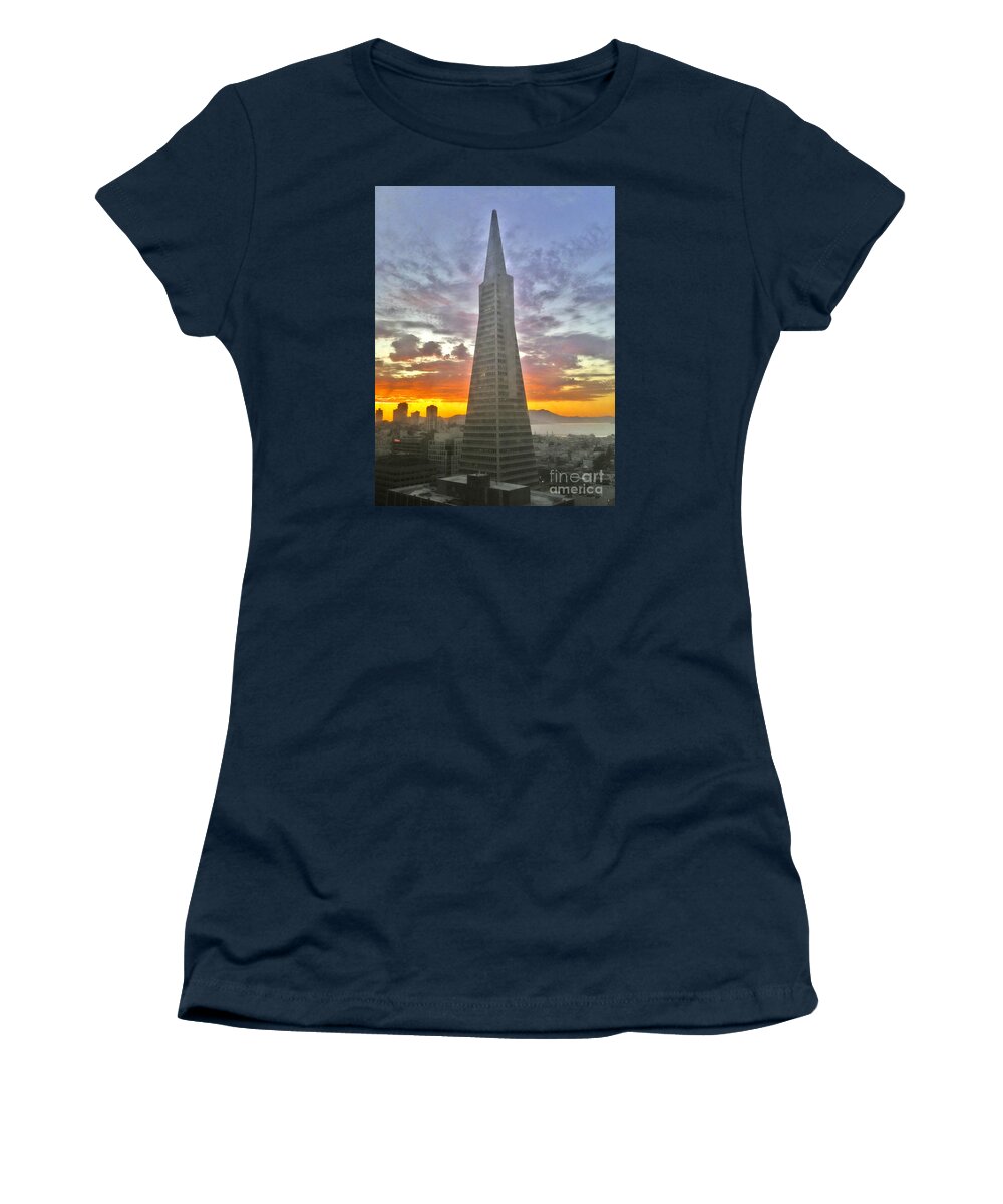 San Francisco Women's T-Shirt featuring the photograph San Francisco Pyramid by Joyce Creswell