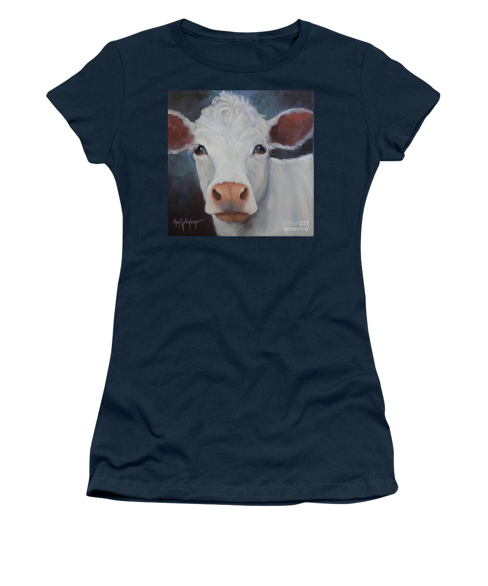Cow Print Women's T-Shirt featuring the painting Sassy III by Cheri Wollenberg