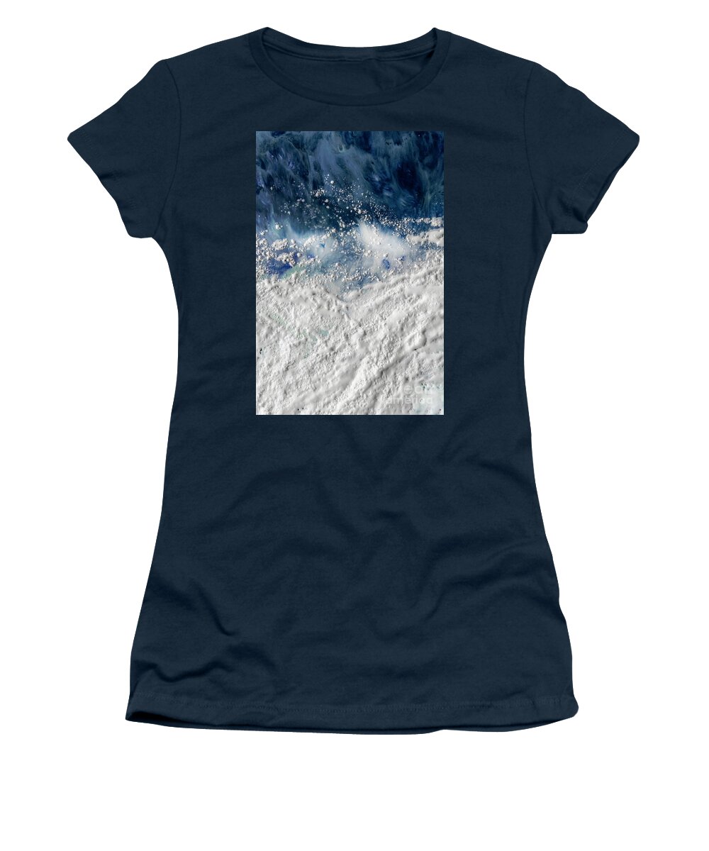 Encaustic Women's T-Shirt featuring the painting Sea Foam by Anita Thomas