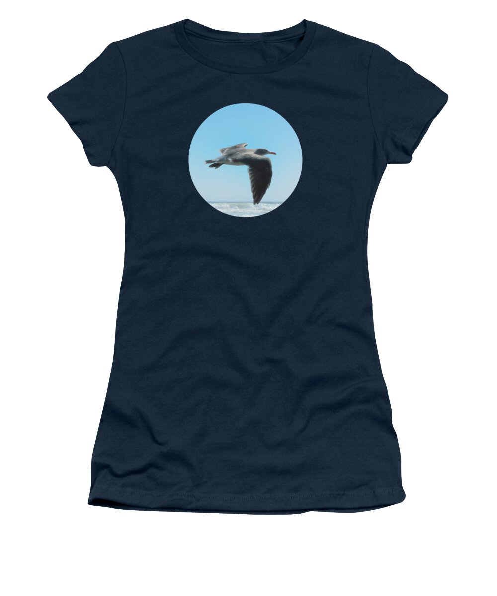 Seagull Women's T-Shirt featuring the digital art Seagull by Leah McPhail