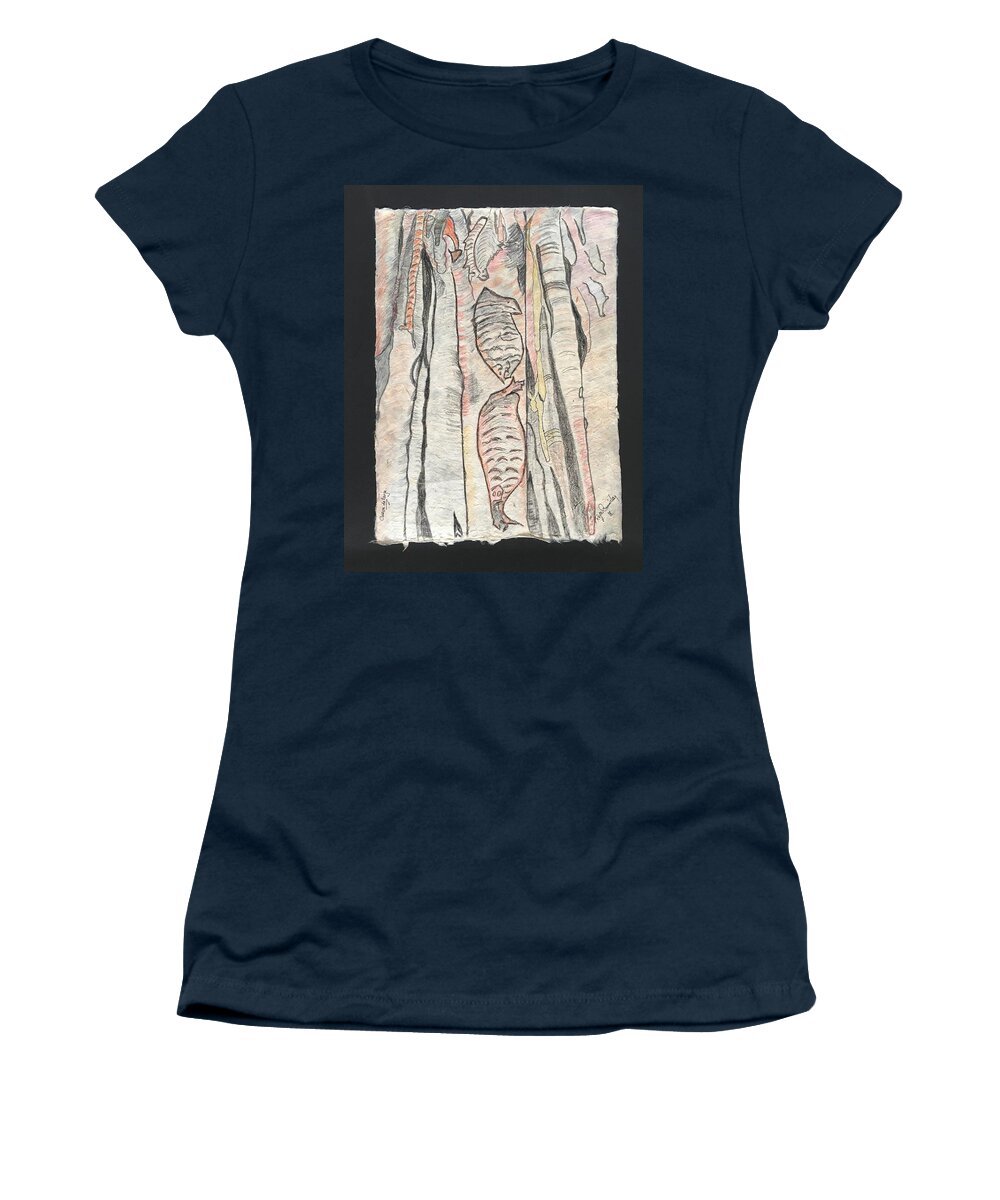 Cueva De Nerja Women's T-Shirt featuring the drawing Seals by Roger Cummiskey