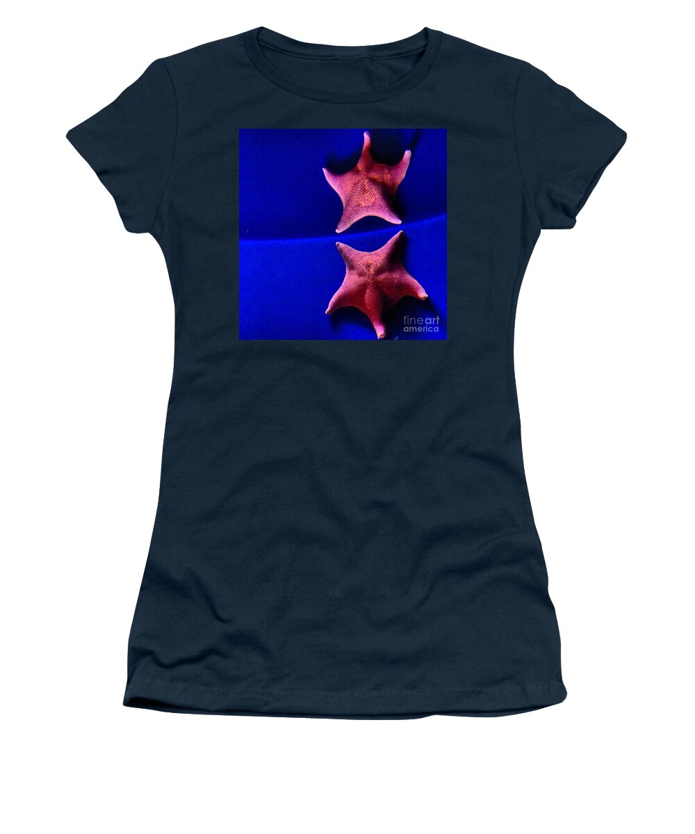 Star Fish Women's T-Shirt featuring the photograph Seeing Double by Denise Railey