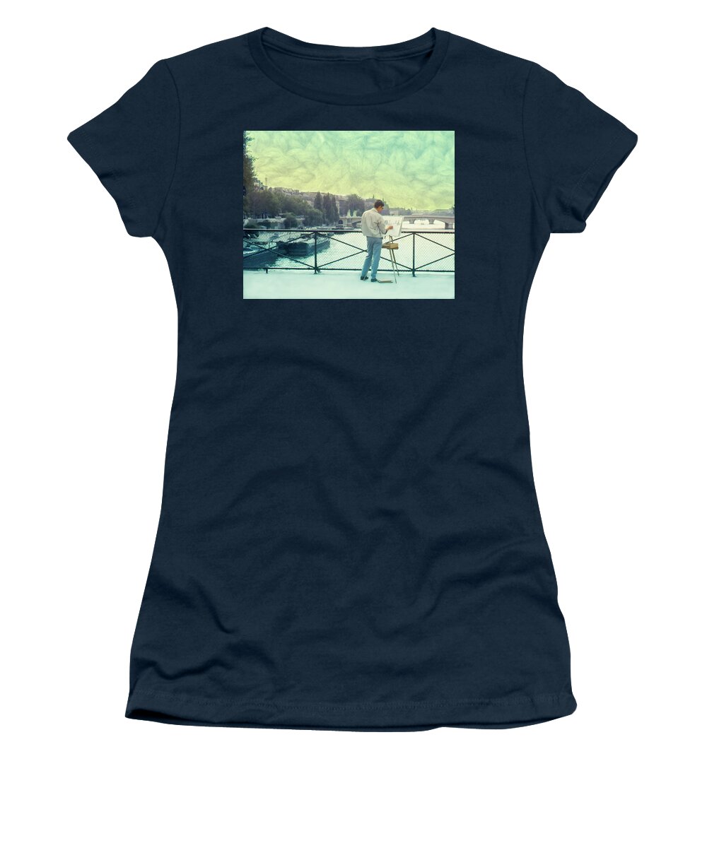 Seine Women's T-Shirt featuring the photograph Seine River Inspiration by Richard Goldman