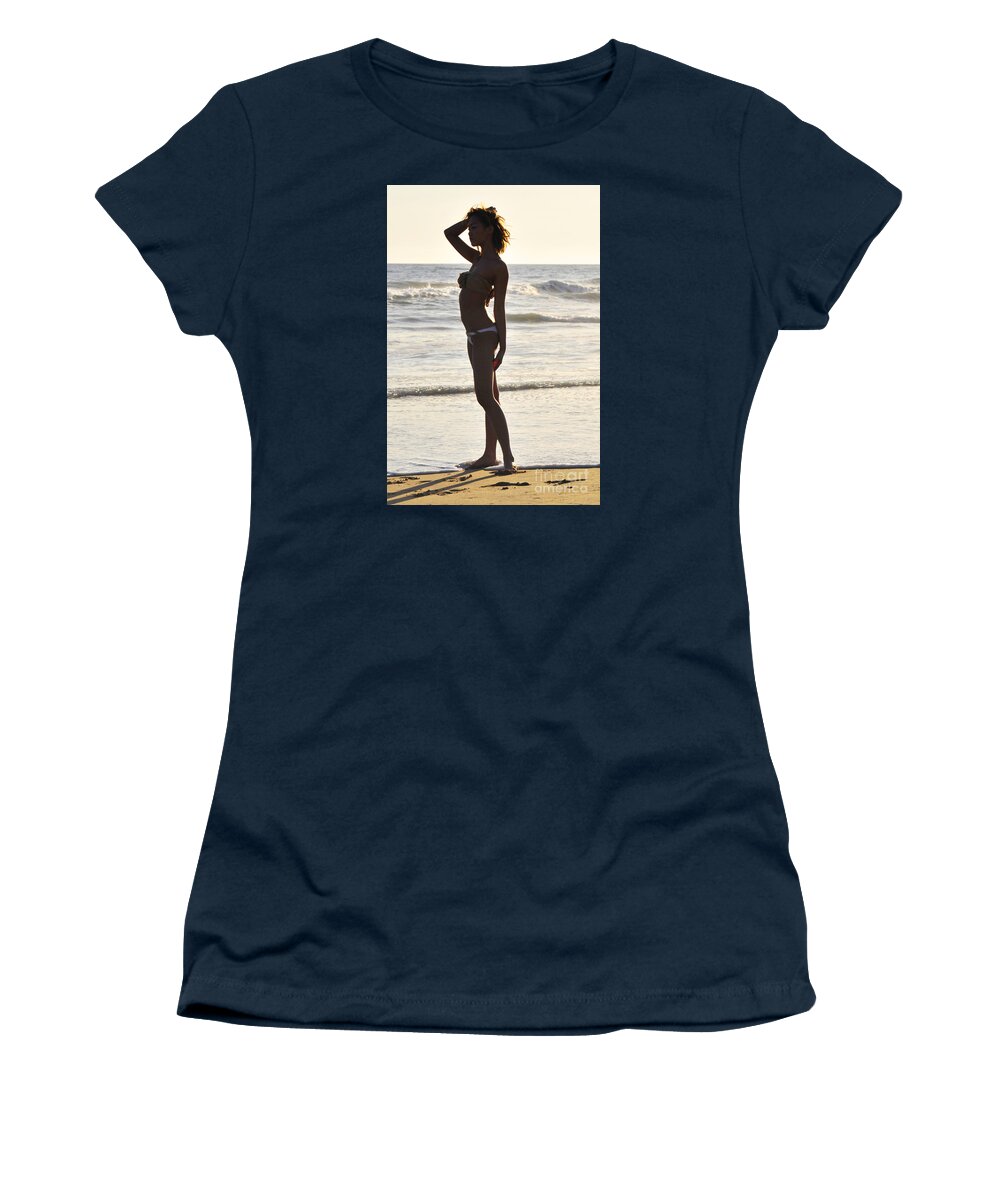 Glamour Photographs Women's T-Shirt featuring the photograph Self reflecting by Robert WK Clark