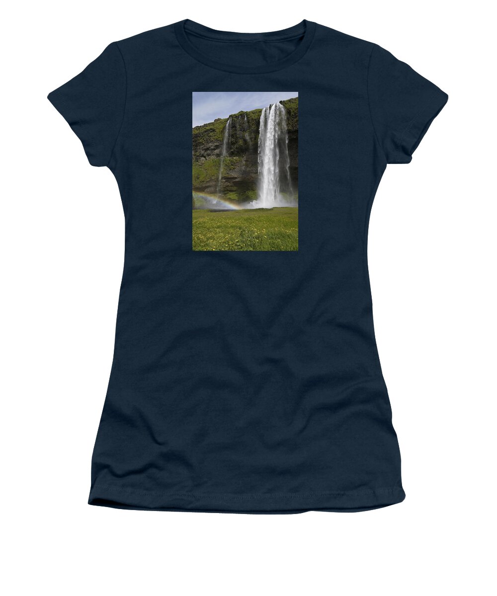 Iceland Women's T-Shirt featuring the photograph Seljalandsfoss by Michele Burgess