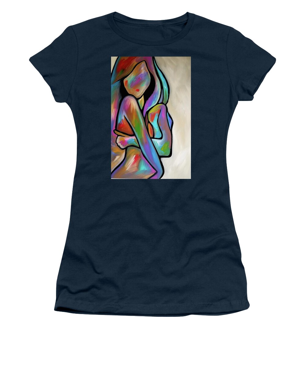 Fidostudio Women's T-Shirt featuring the painting Sensual Calm by Tom Fedro