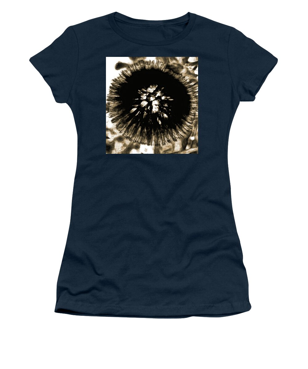 Dandelion Women's T-Shirt featuring the photograph Sepia Dandelion by Gina O'Brien