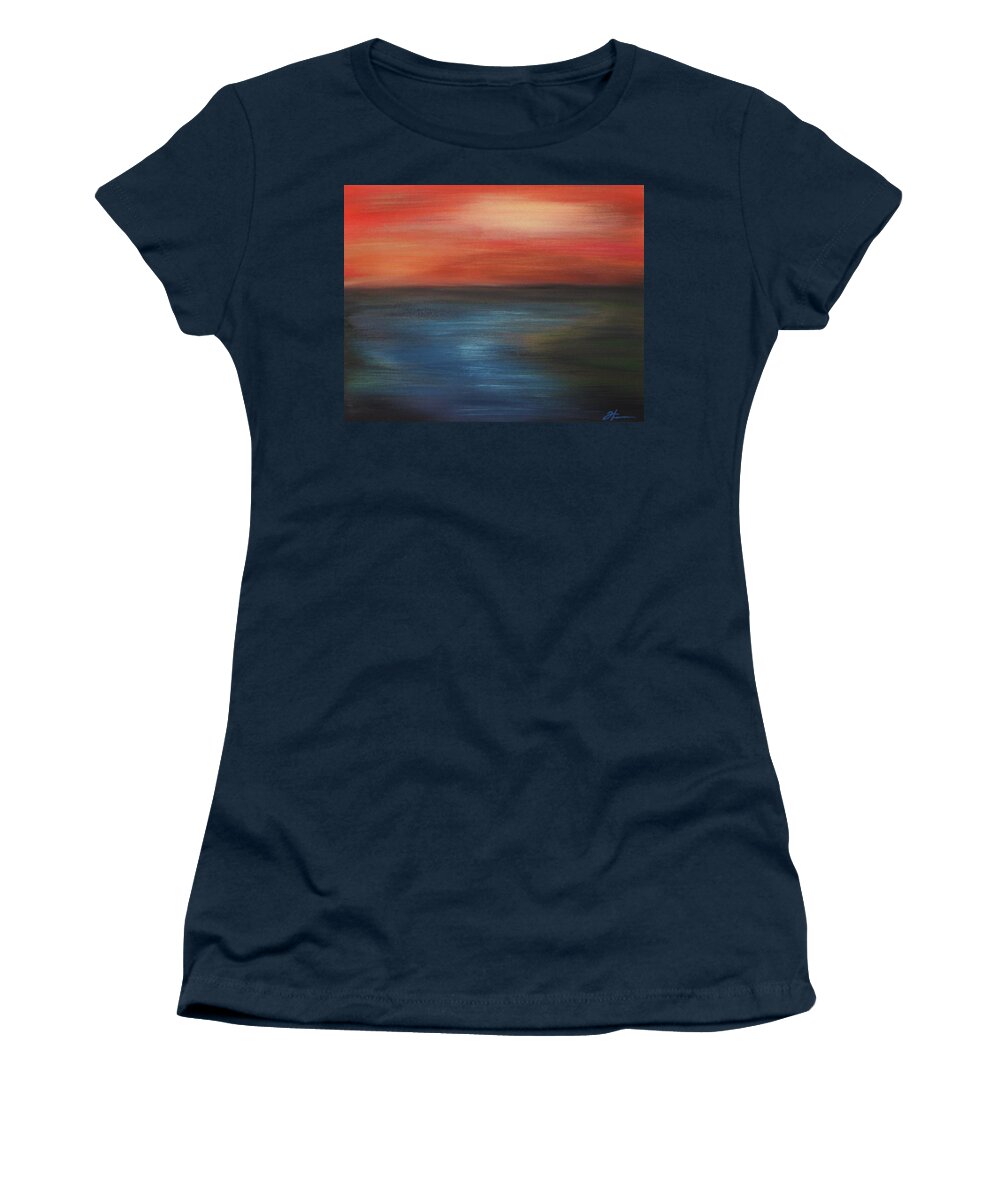 Scenic Women's T-Shirt featuring the painting Serenity by Todd Hoover