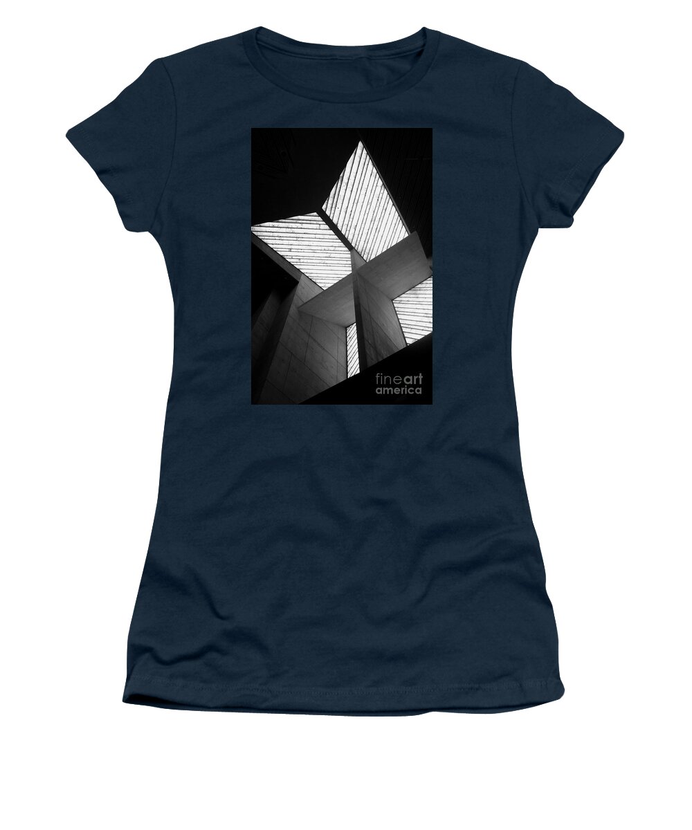 Abstract Women's T-Shirt featuring the photograph Shades of grey too by Jodie Marie Anne Richardson Traugott     aka jm-ART