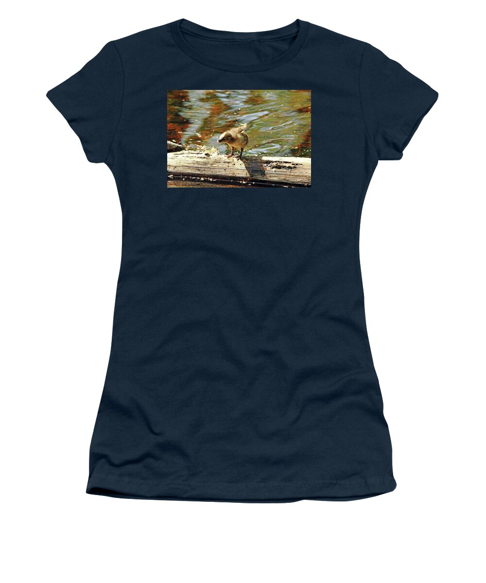 Duck Women's T-Shirt featuring the photograph Shake It Off I by Debbie Oppermann