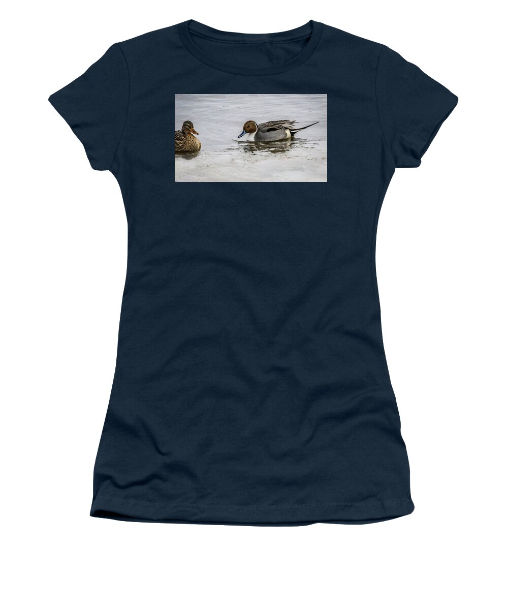 Mallard Women's T-Shirt featuring the photograph Sharp Dressed by Ray Congrove